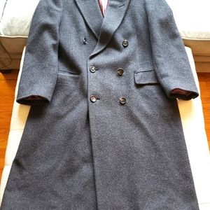 Vintage Justin Cross Double Breasted Mens Trench coat size 42 R